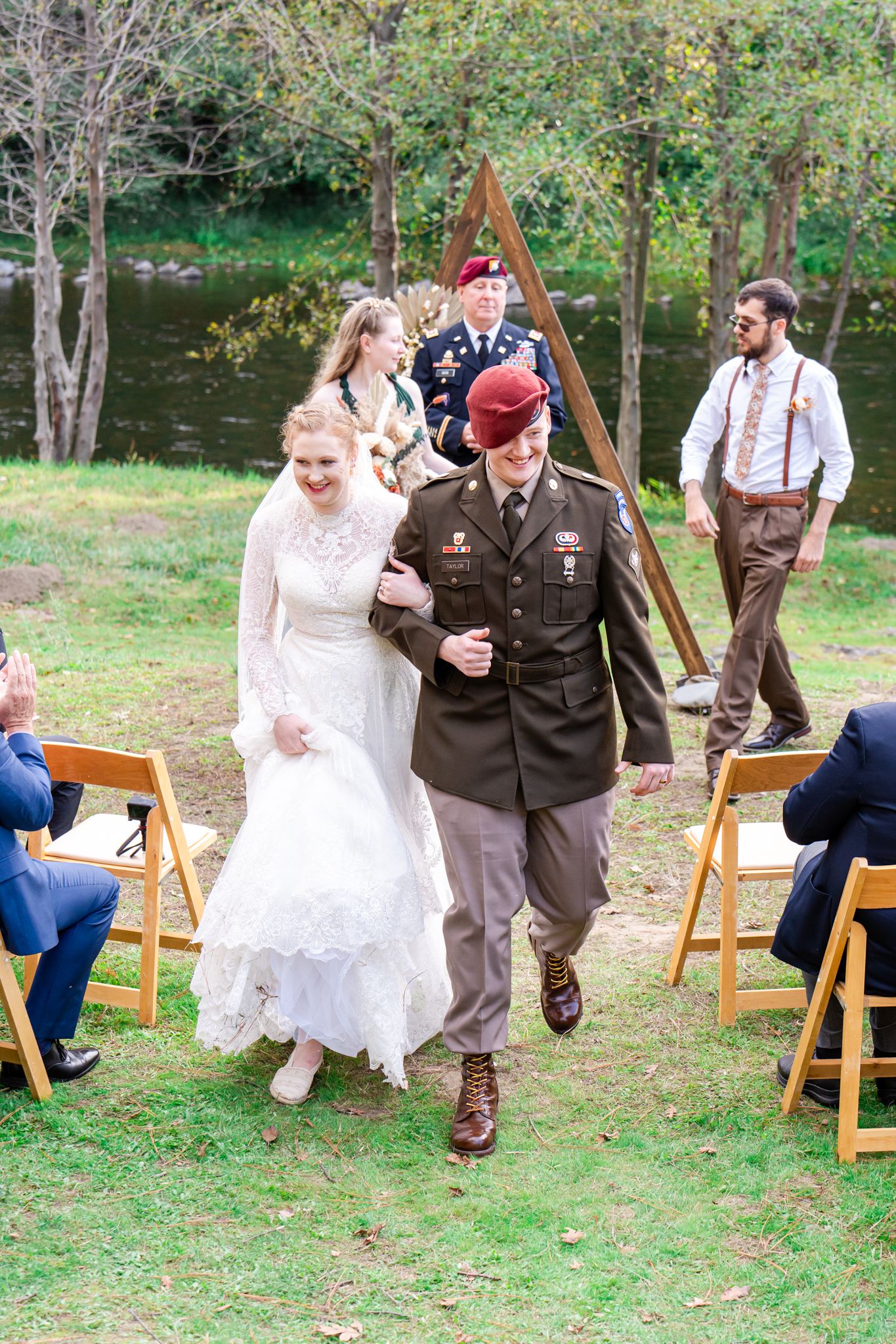 bride and groom exit ceremony