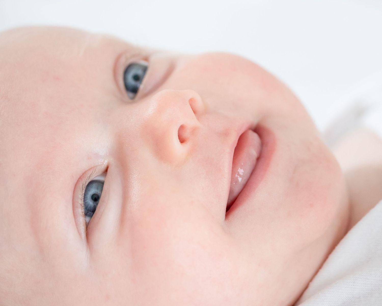 close up of baby face