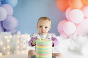 One Year Milestone Photographs - Cake Smash