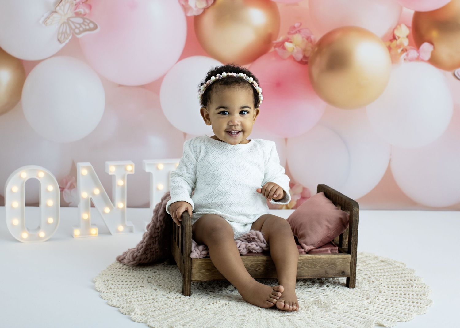 One Year Milestone Photographs - Cake Smash