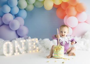One Year Milestone Photographs - Cake Smash