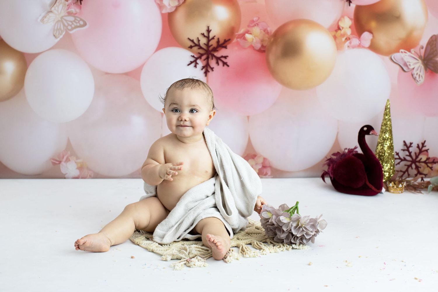 One Year Milestone Photographs - Cake Smash
