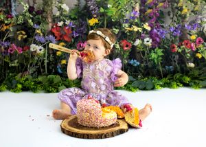 One Year Milestone Photographs - Cake Smash