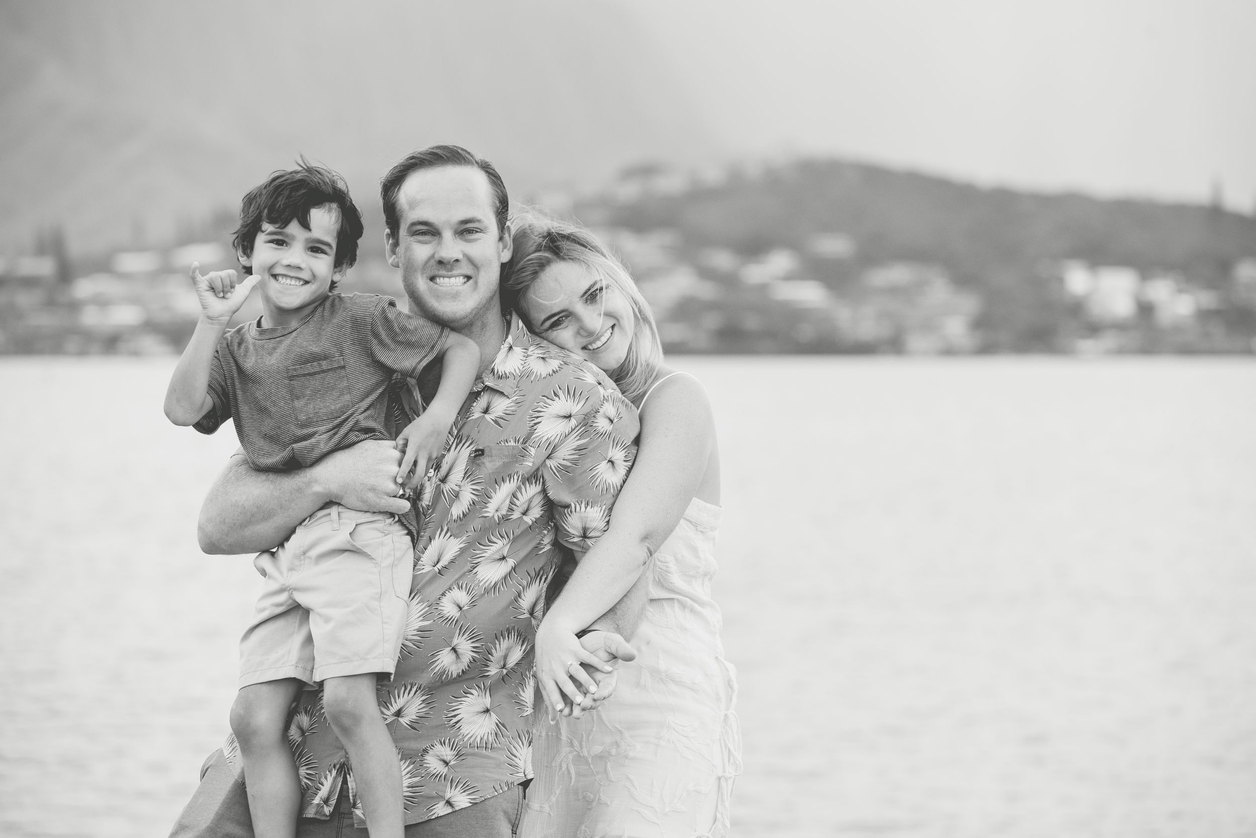 Surprise Kaneohe Yatch Club proposal with ocean backdrop in Oahu.