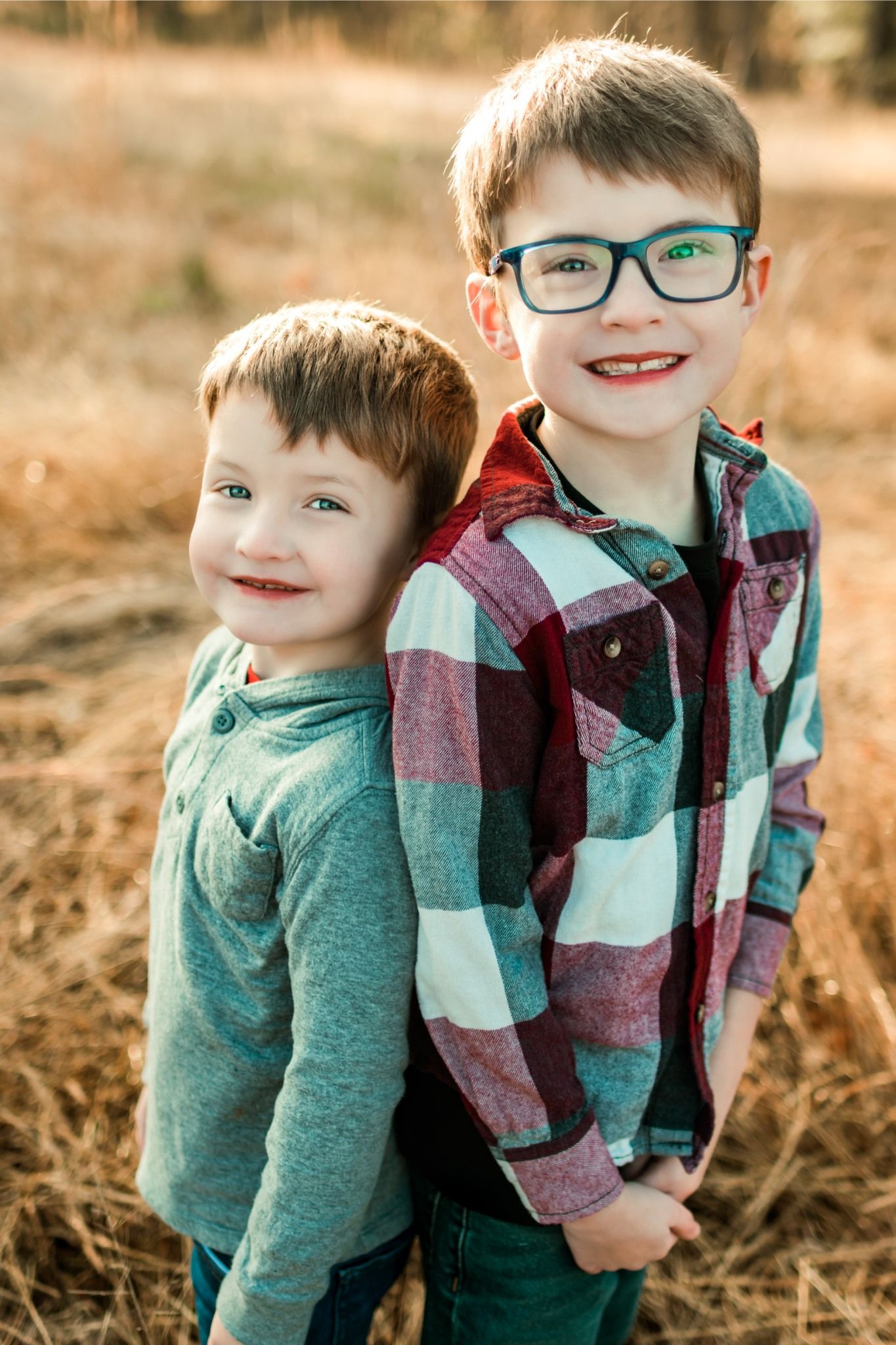 Rustic Golden Hour Brother Photograph