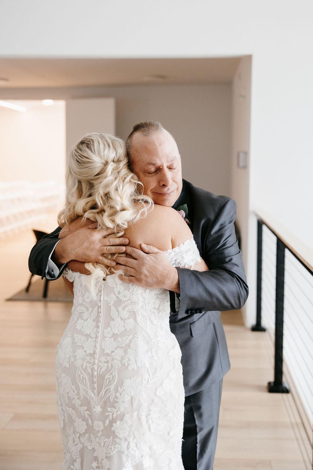 Minnesota Wedding at Catalyst by Nature Link First look with dad