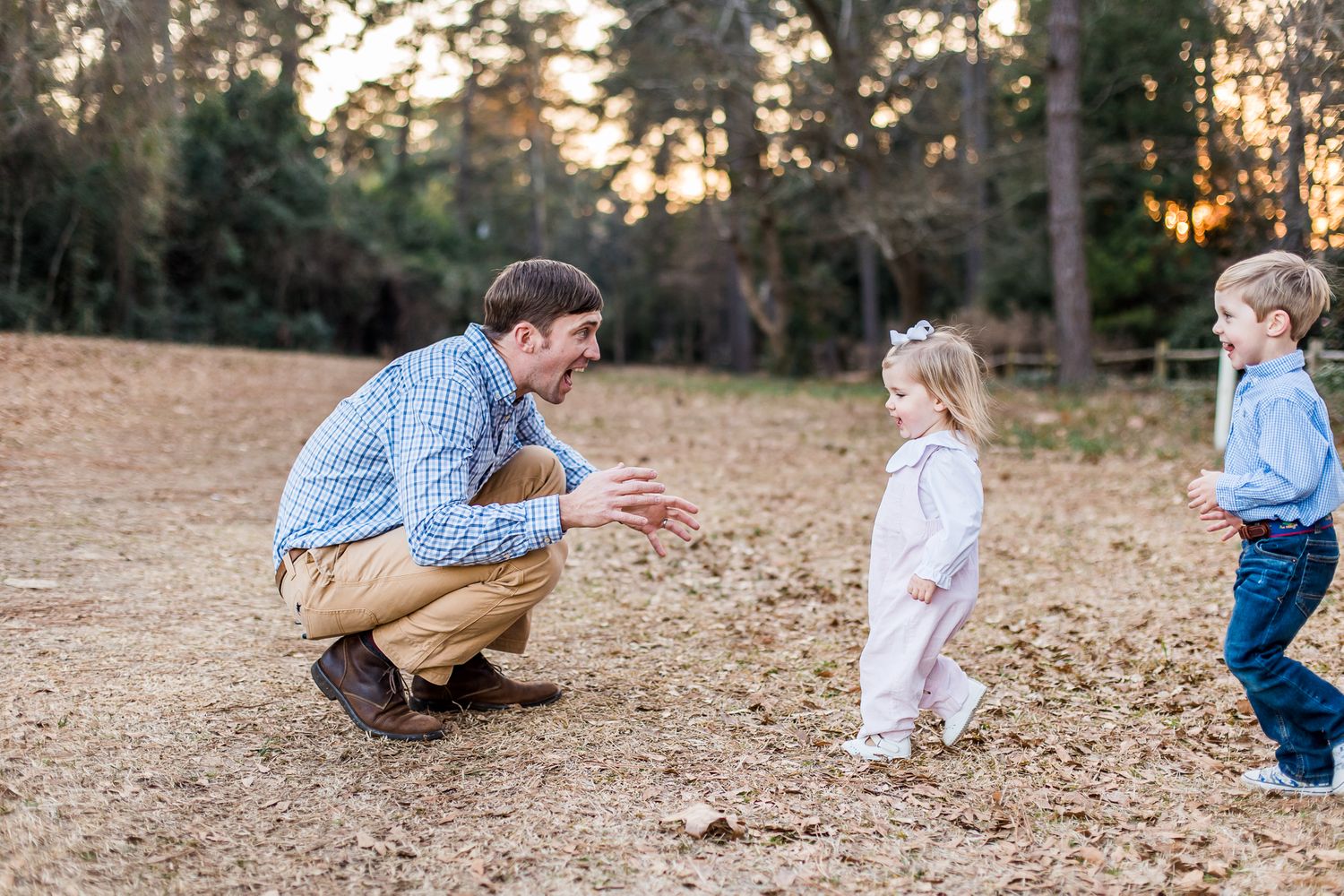 father with young kids