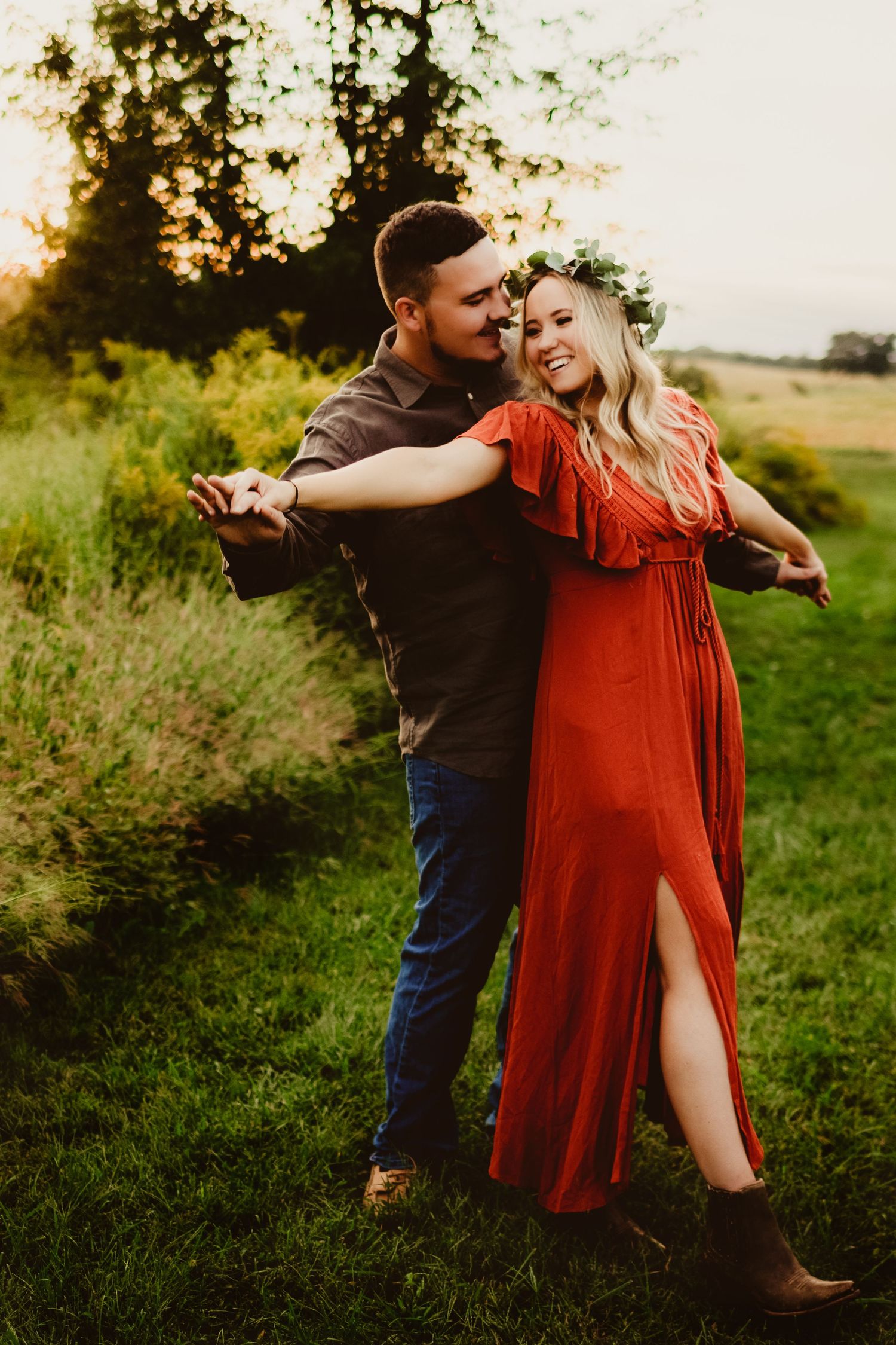 Rustic Boho Golden Hour Couple