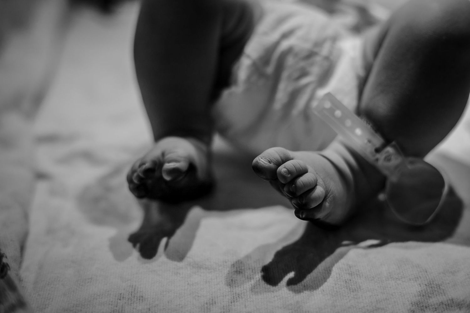 Newborn's feet just after birth at UnityPoint Health in Sioux City, IA.