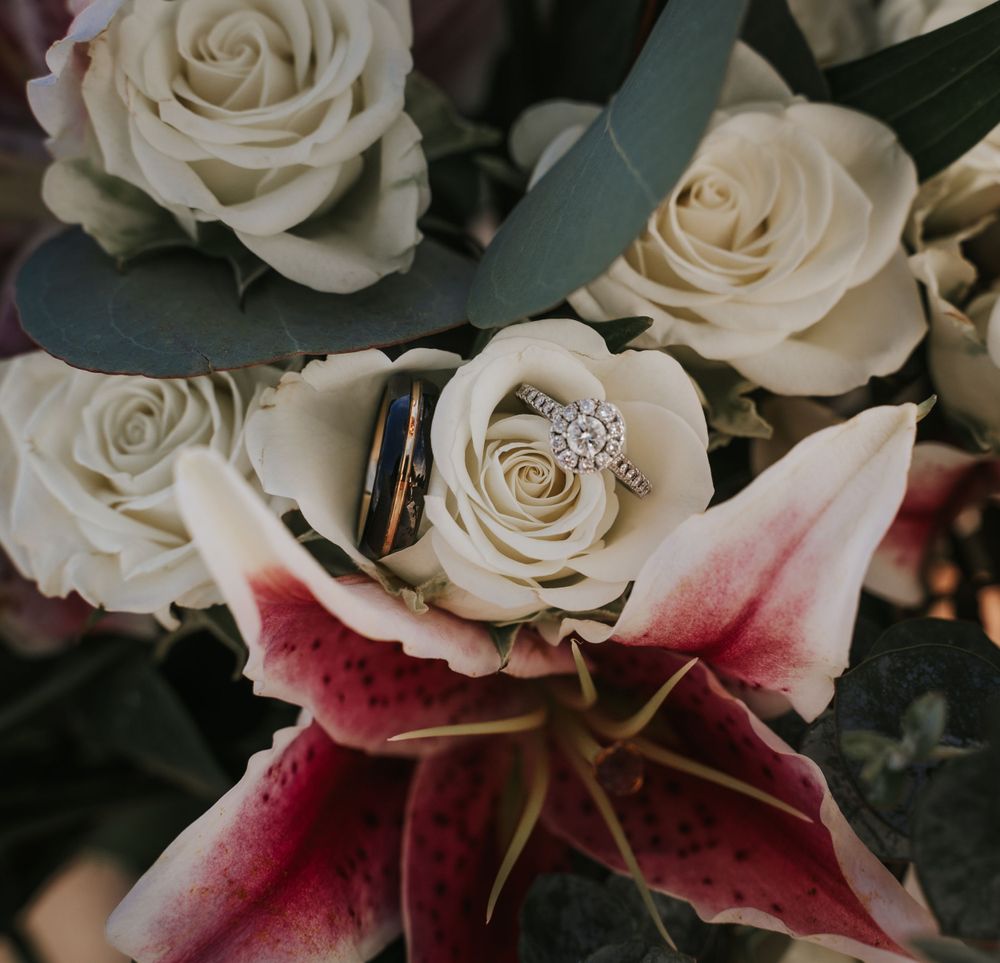 Bouquet and wedding rings- Jacksonville Florida Wedding Photographer