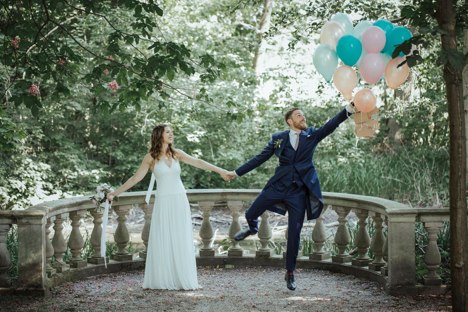 Glückliches Hochzeitspaar