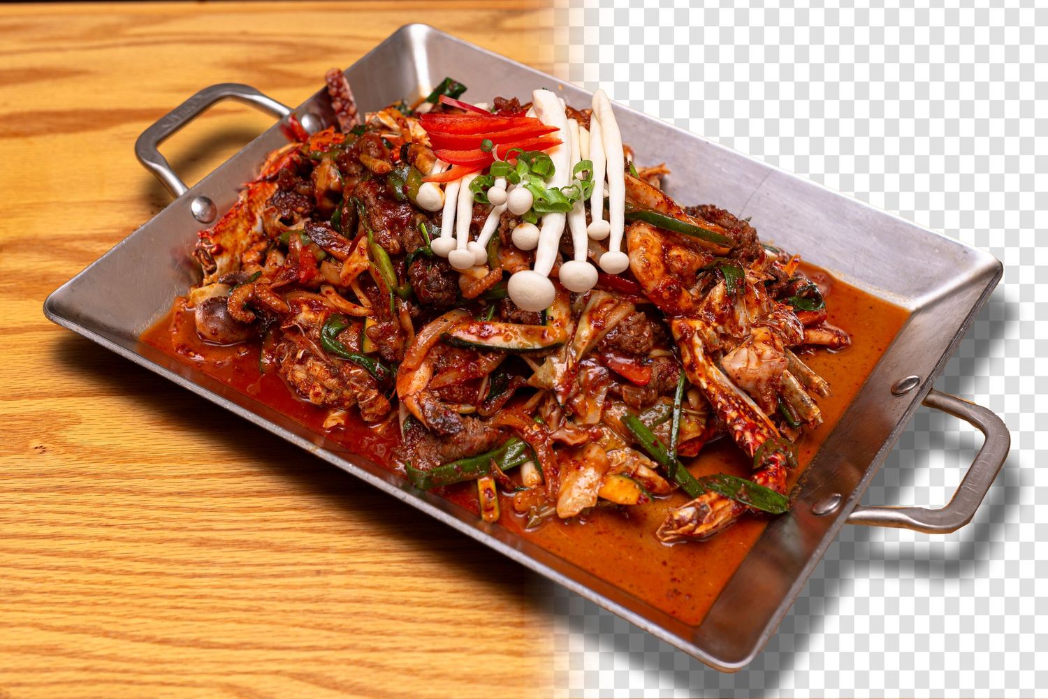 korean food photography background removal sample
