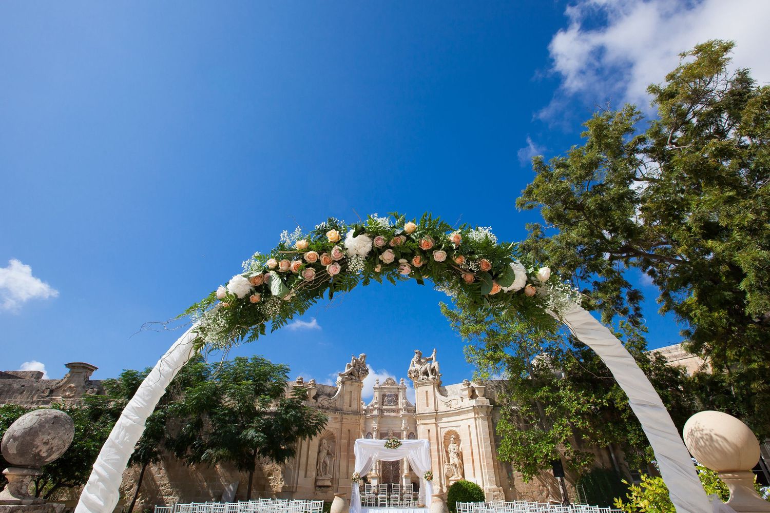 The beautiful Villa Bologna in Malta.