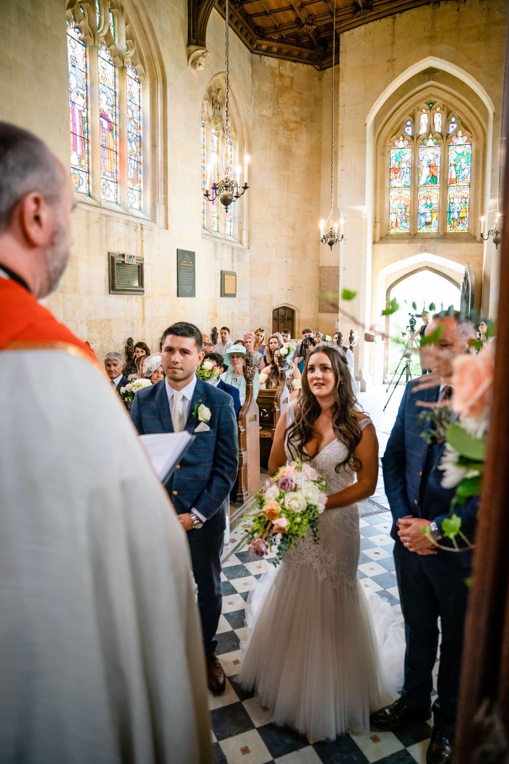 Zara Davis Wedding Photography Sudeley Castle Gloucestershire Cotswolds bride groom vicar and FOB