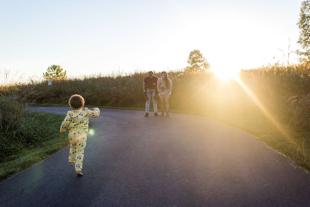 Fall family photos in field at Quail Ridge Park Wentzville MO Cindee Miller Give It A Shot Photography Lake St. Louis