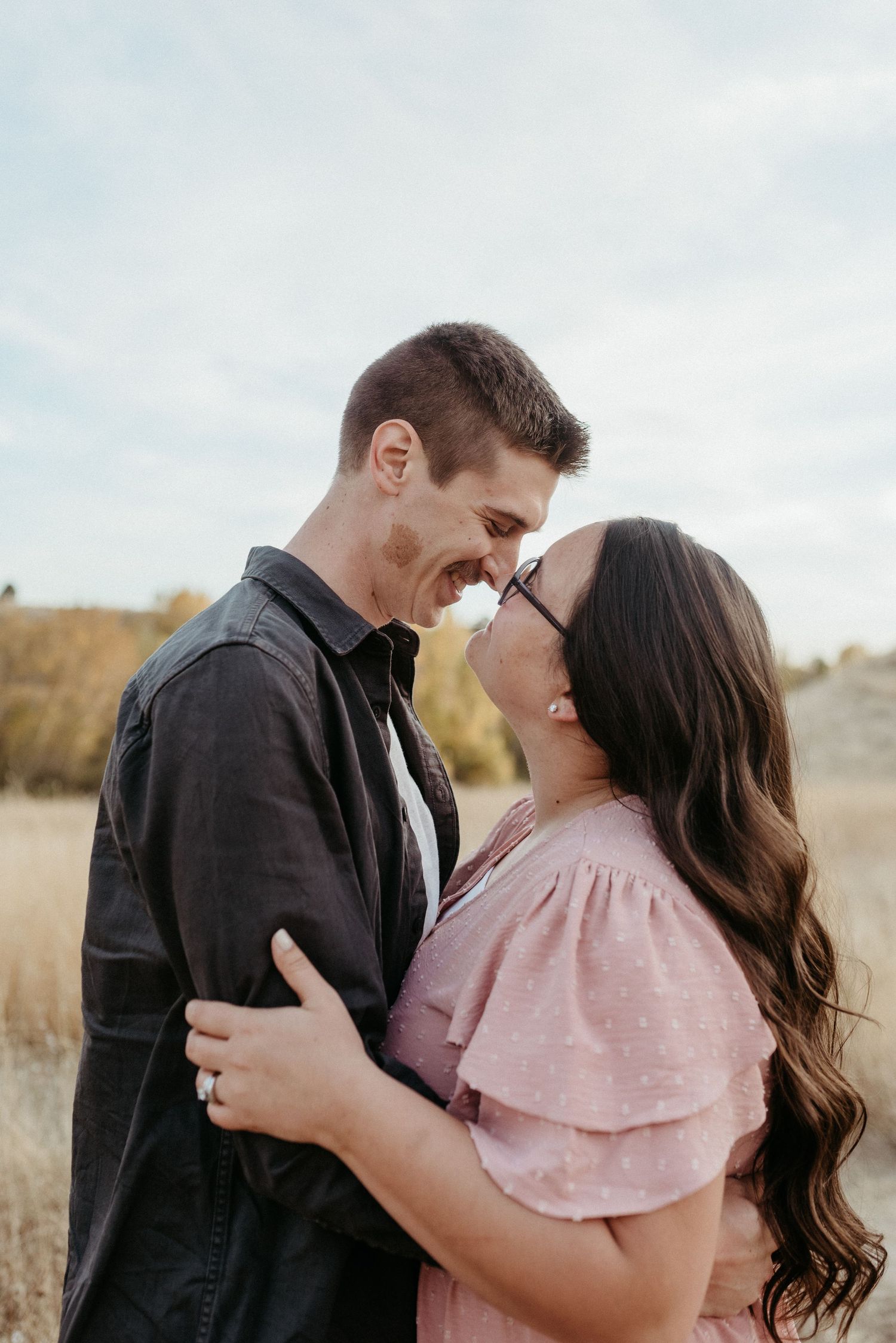 husband and wife laughing in Idaho