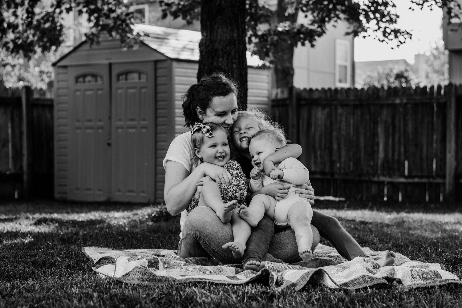 Mother with three daughters