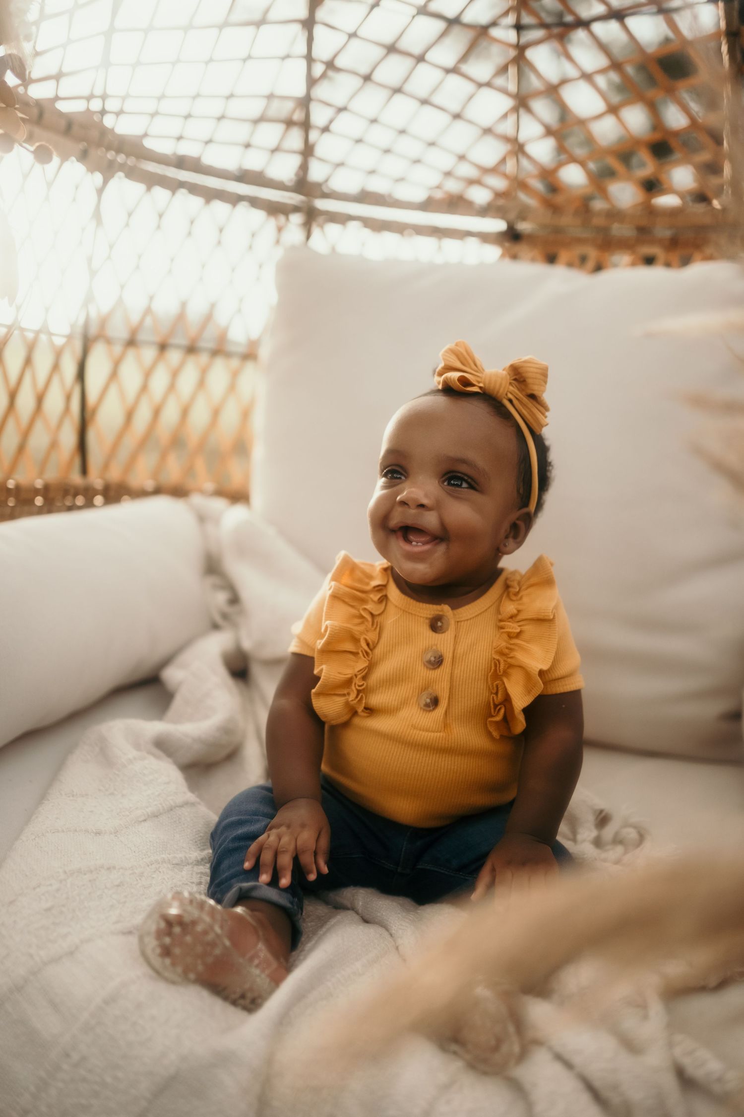 Boho African American Fall newborn baby child