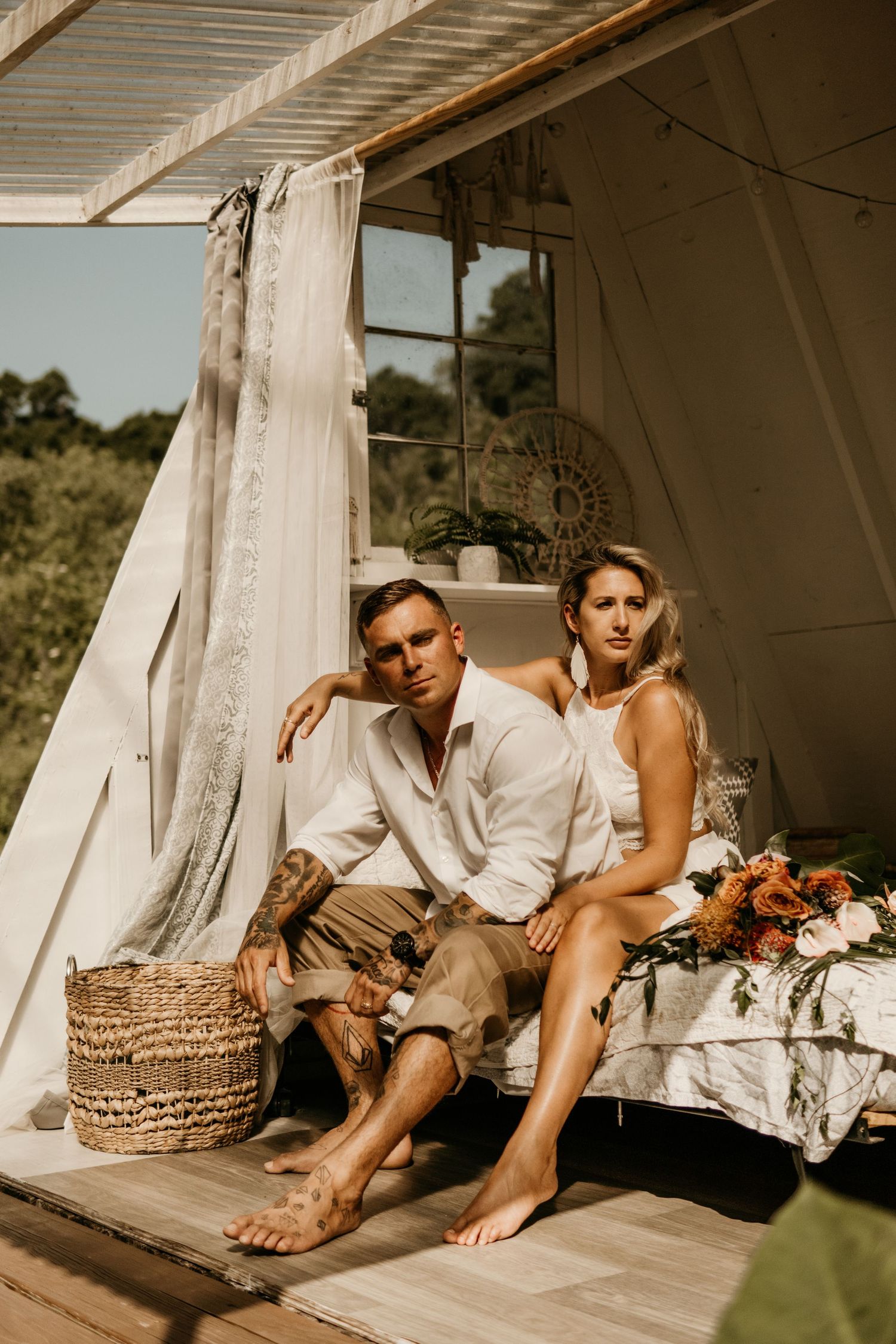 Enchanted Oaks Ocala Florida Engagement wedding Boho Summer
