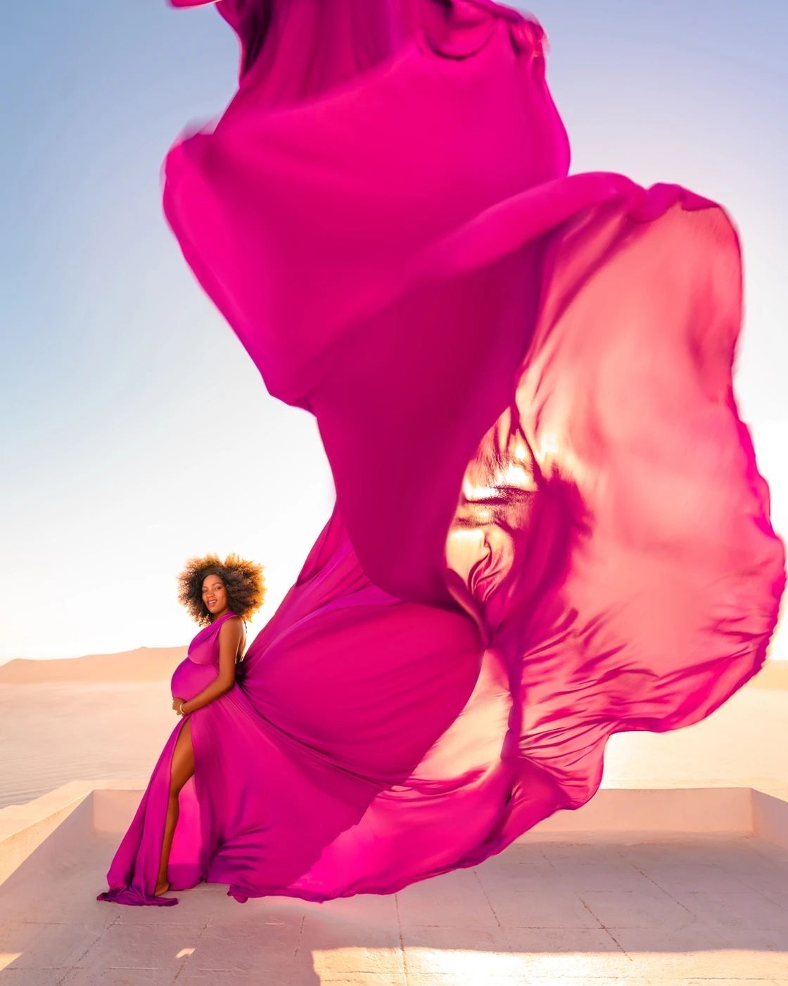 flying dress maternity photoshoot in Darwin, darwin maternity photographer