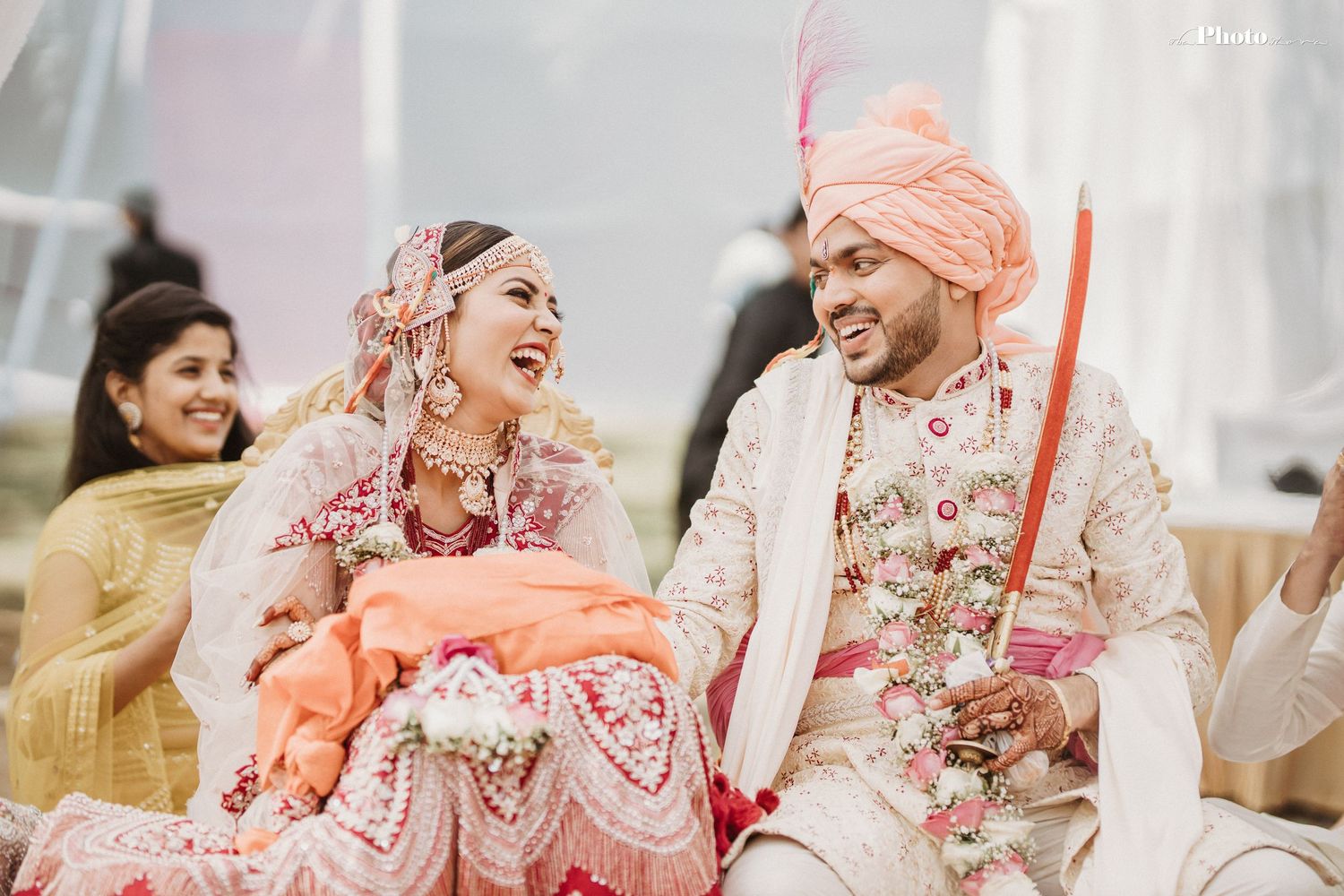 Emotional wedding ceremony moments captured with soft lighting and traditional Indian decor.