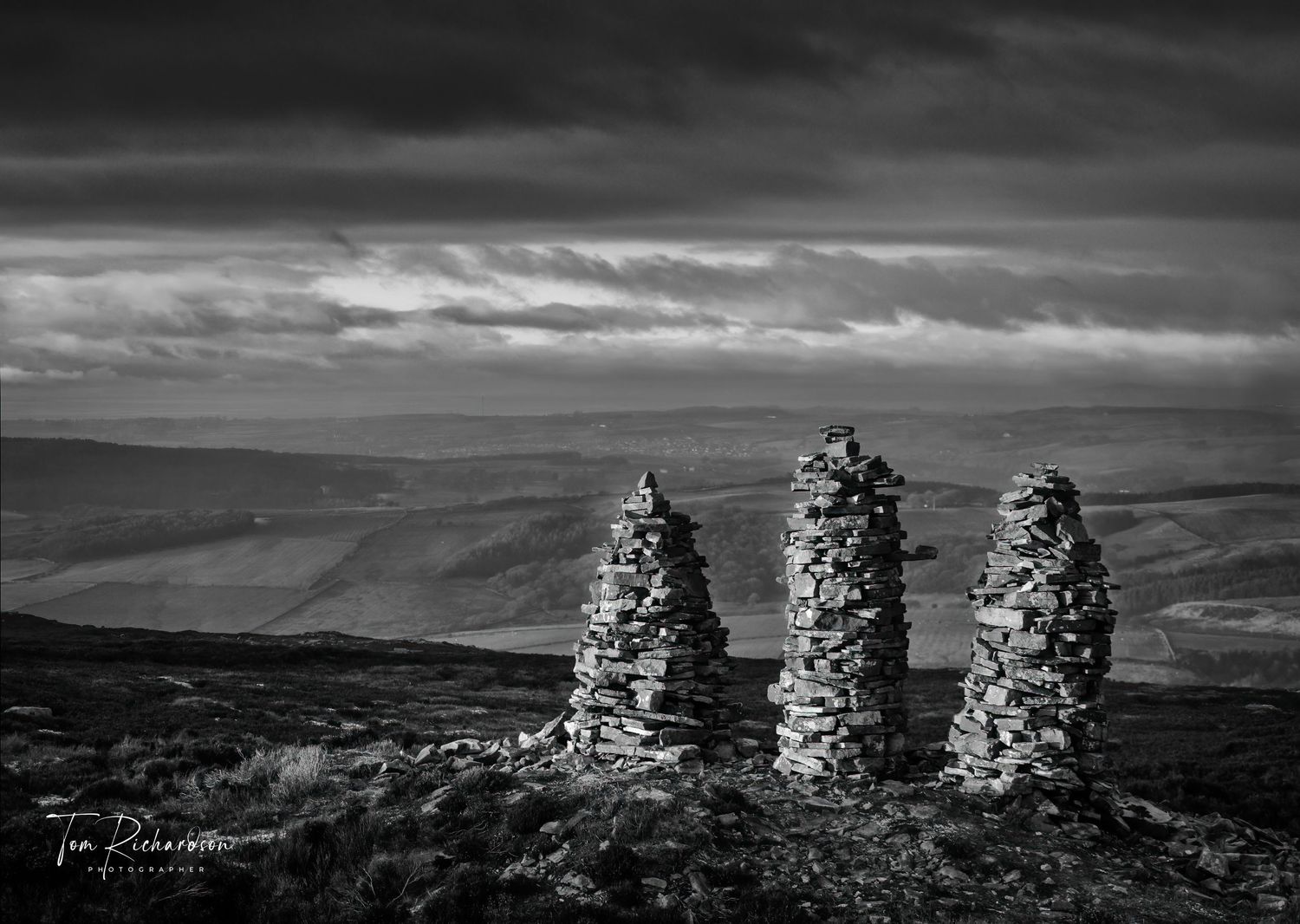The Three Stone Men on Clougha Fell