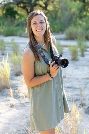 Woman holding camera