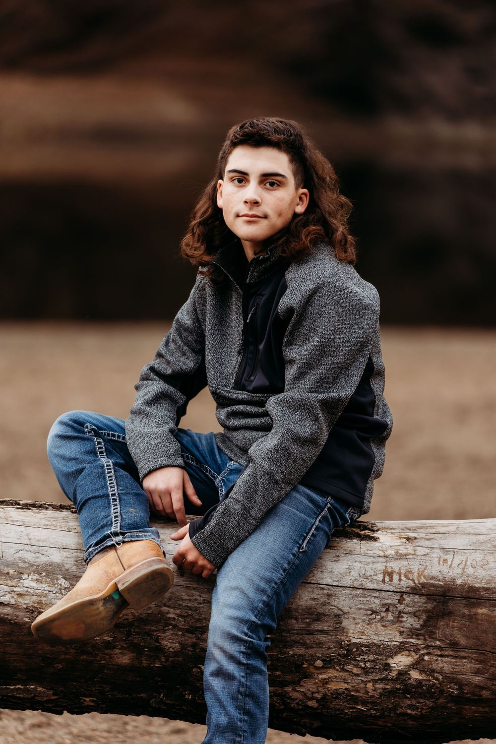 family photos in Palisades Kepler State Park Mt Vernon Iowa fall sage and ivy studio Iowa corridor midwest senior boy