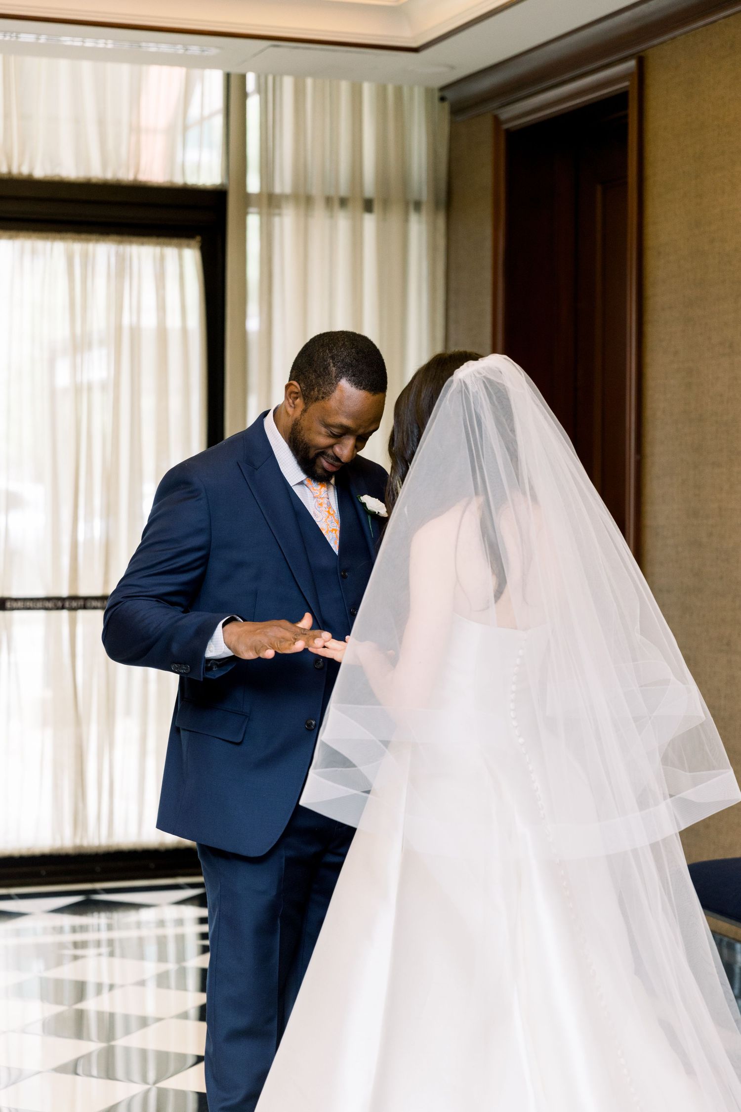 Wedding First Look in Boston