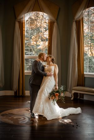 A wedding couple have a romantic dance in Buffalo New York NY