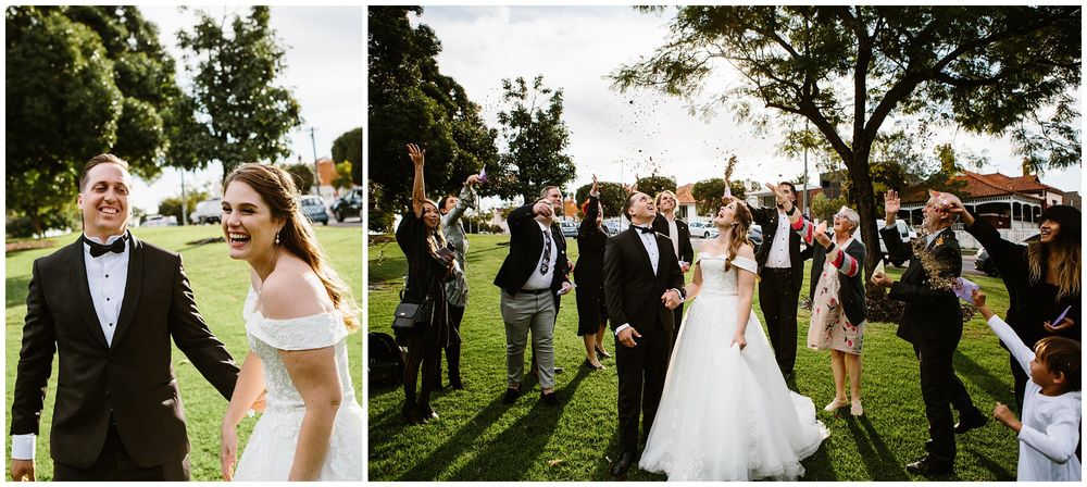 hyde park wedding newly wed celebration