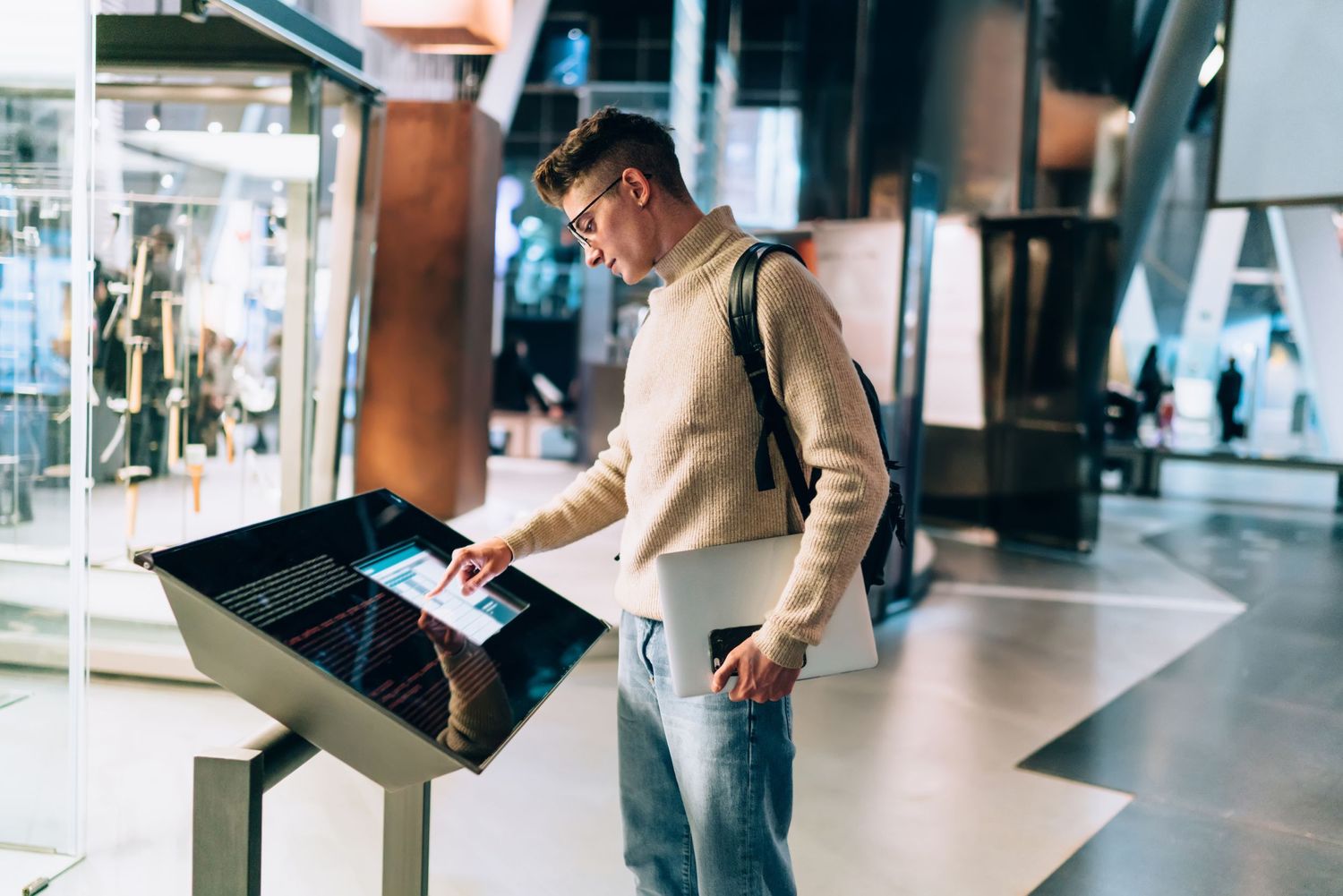 Interaktives Touchpad in Museen