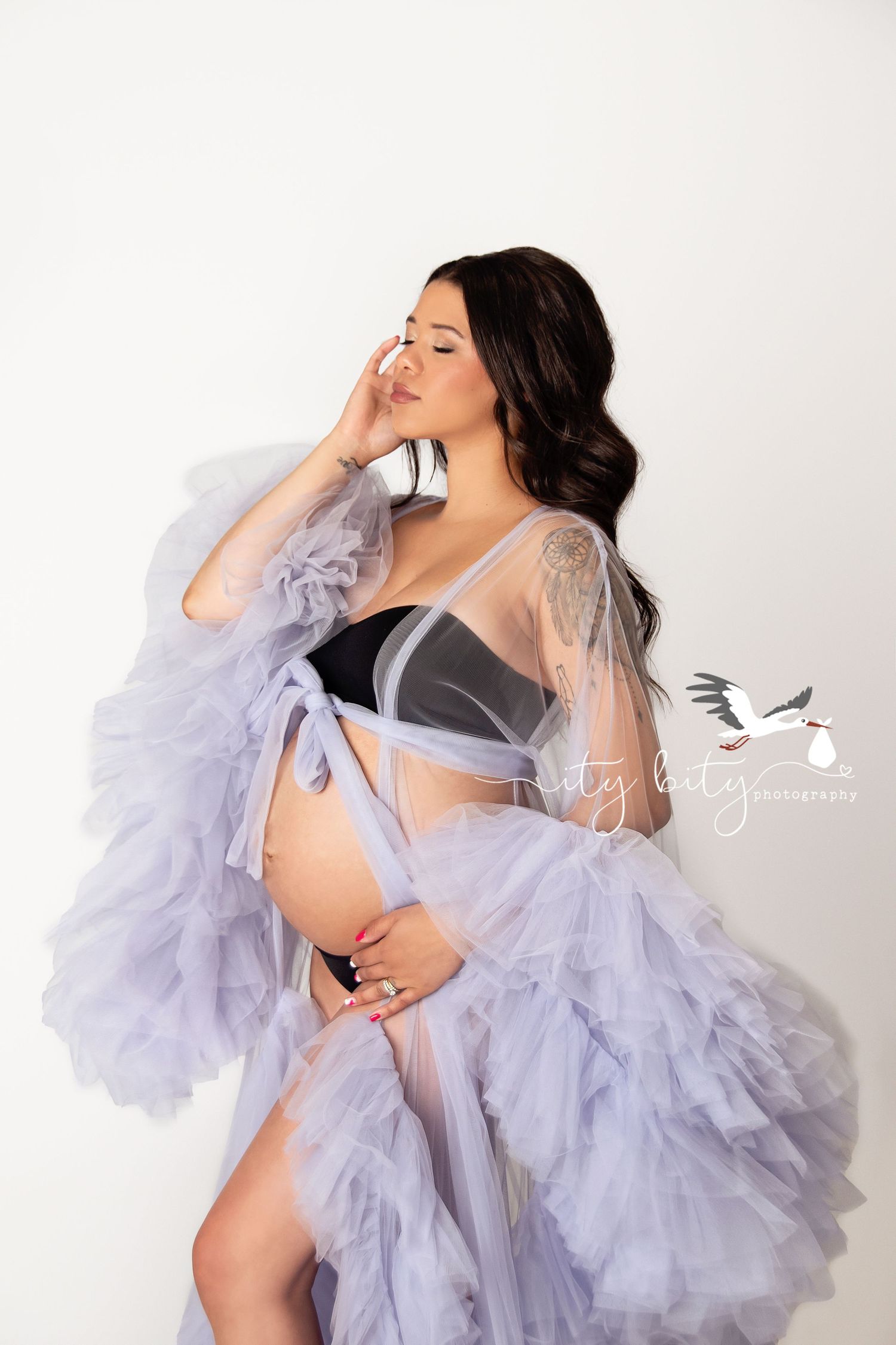 Cleveland Oh Maternity Pregnancy Photography Session Purple Robe