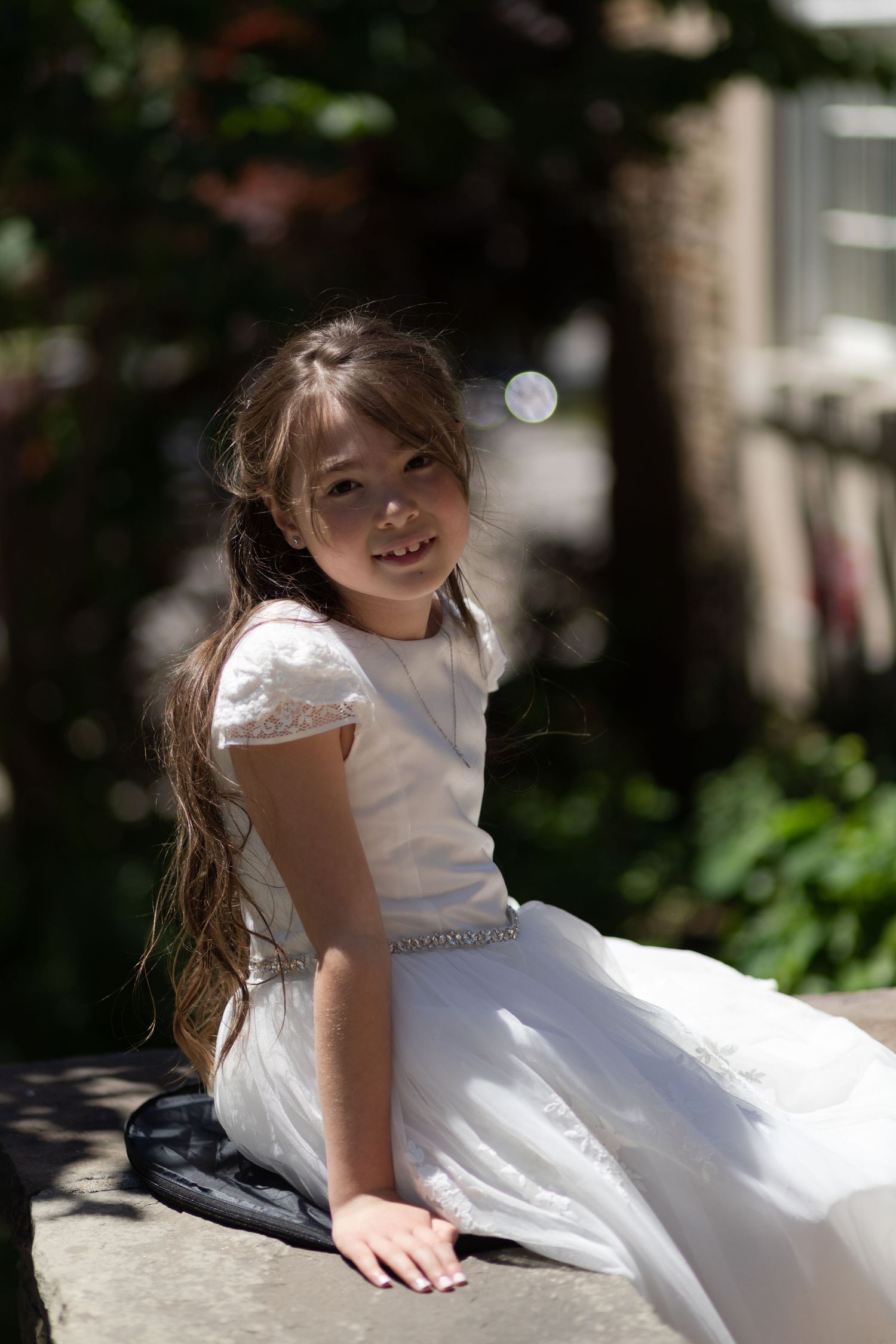 First communion portraits outdoor