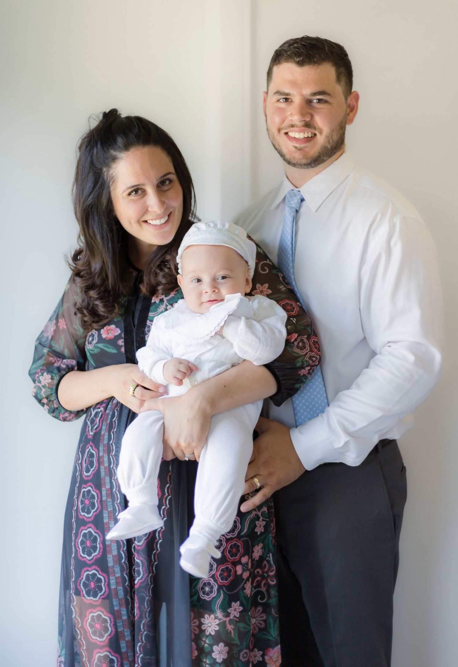 baptism baby boy portraits mom and dad
