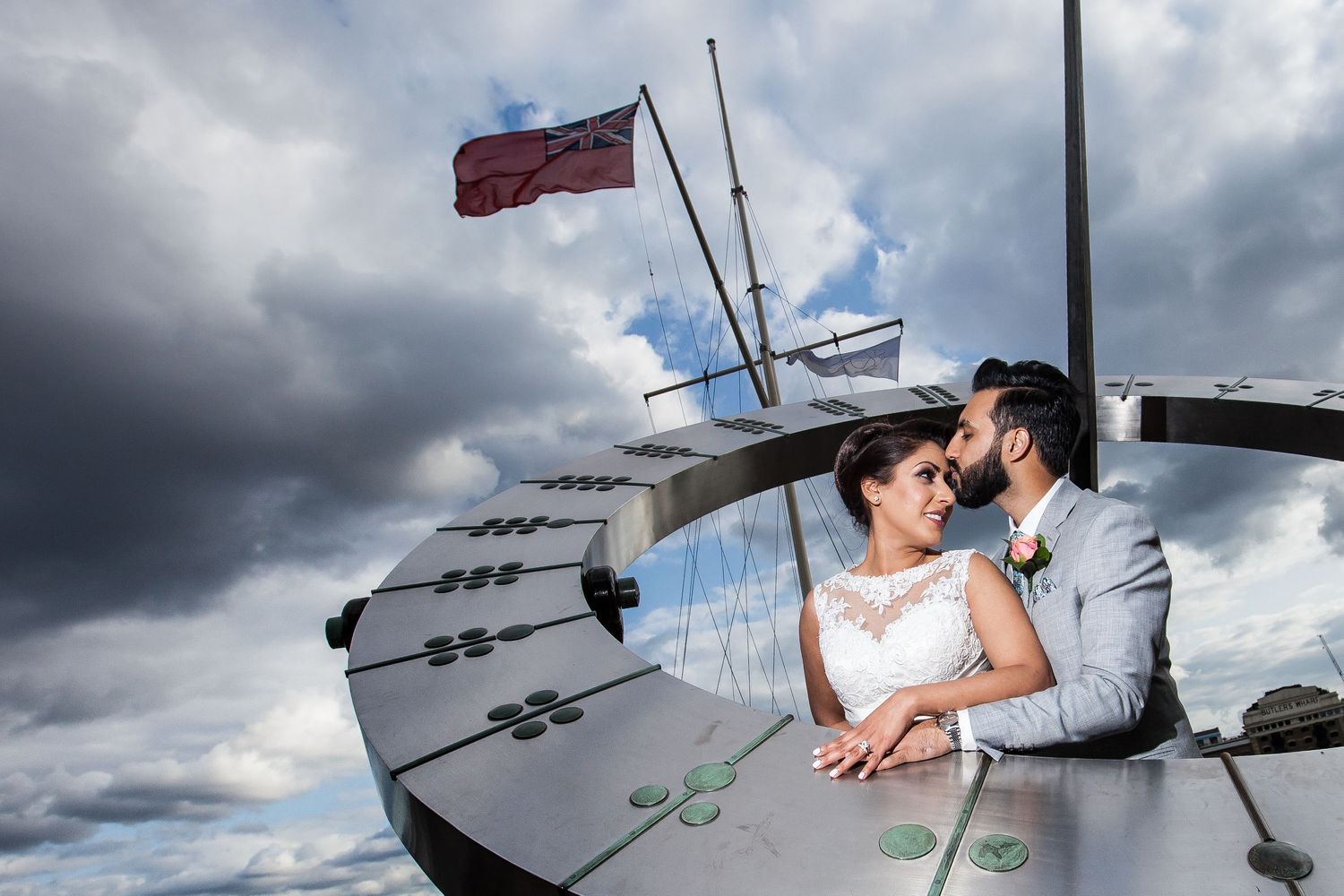 London civil ceremony Gucci wedding dress