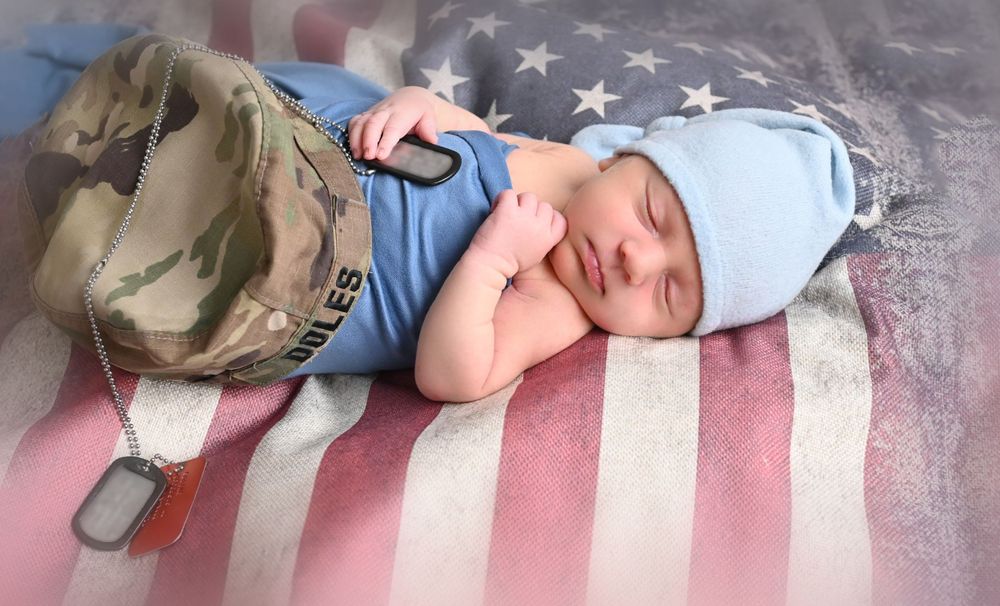 newborn baby elegantly placed for newborn girl/boy photo session