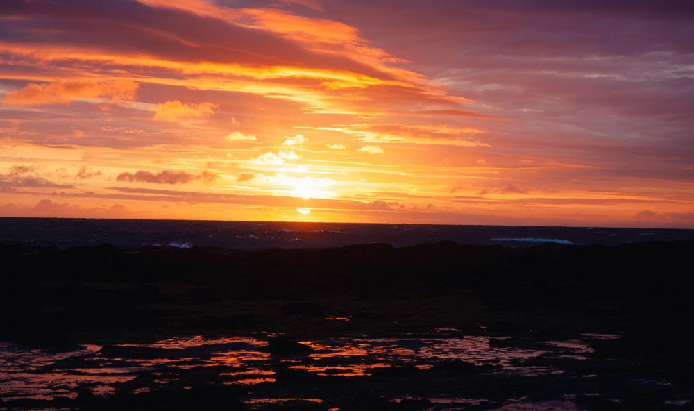 beach sunset rocks