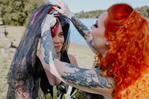 RAD BlackStar Photography & Film by Rupanty, affordable budget moody dark photography for alternative couples Sydney NSW