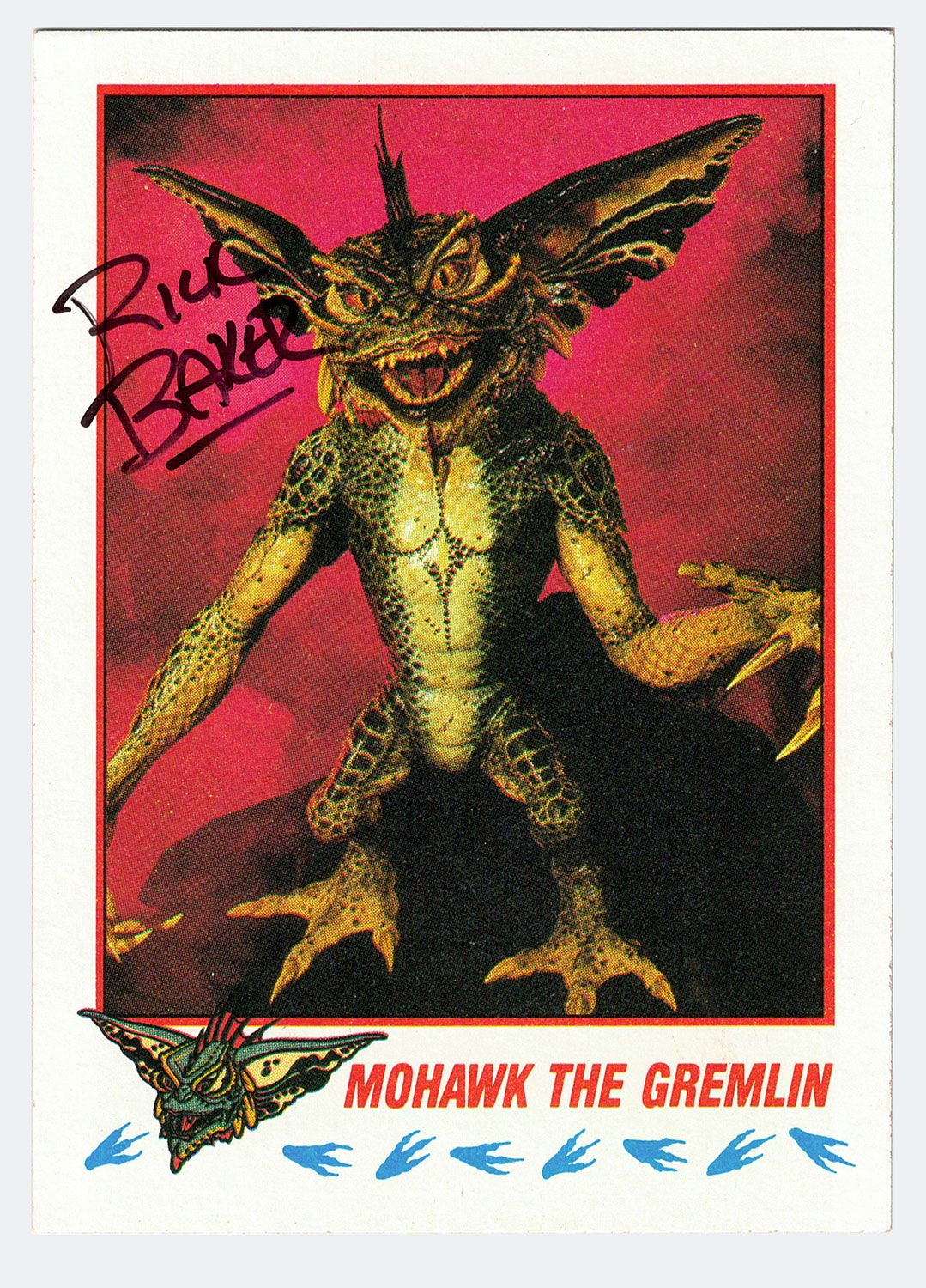 Signed Gremlins 2 movie trading card