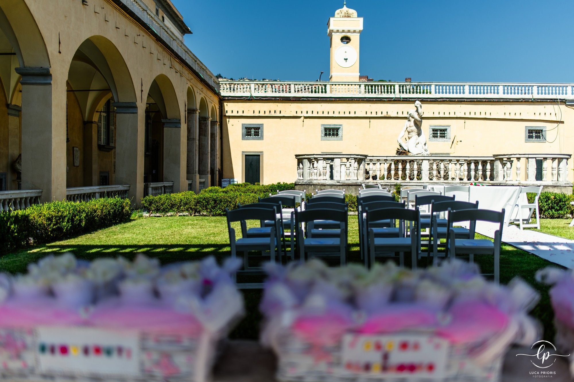 allestimento per matrimonio a palazzo del principe