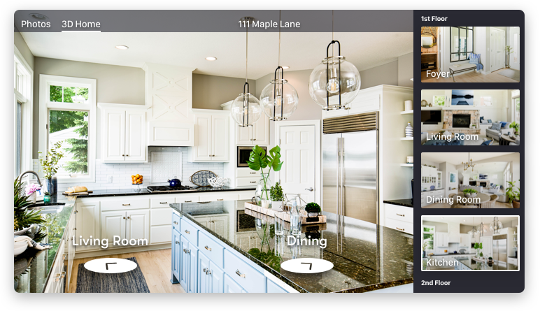 Real Estate 360 tour, Zillow 3D home tour