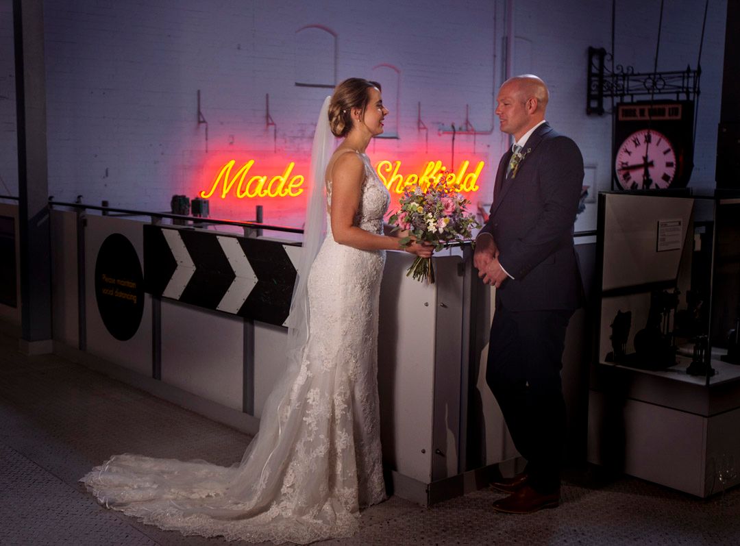 made in sheffield neon sign wedding
