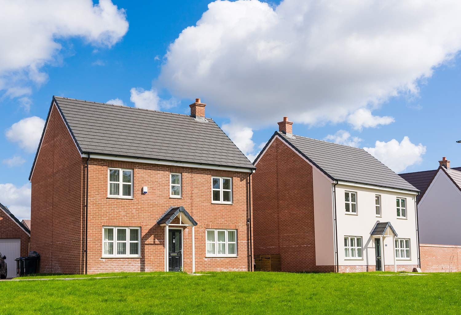 New build houses in the UK.