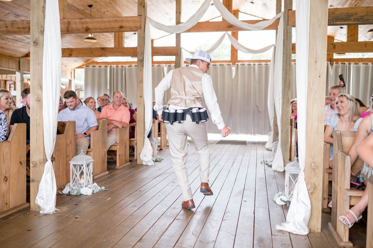 beer man at wedding