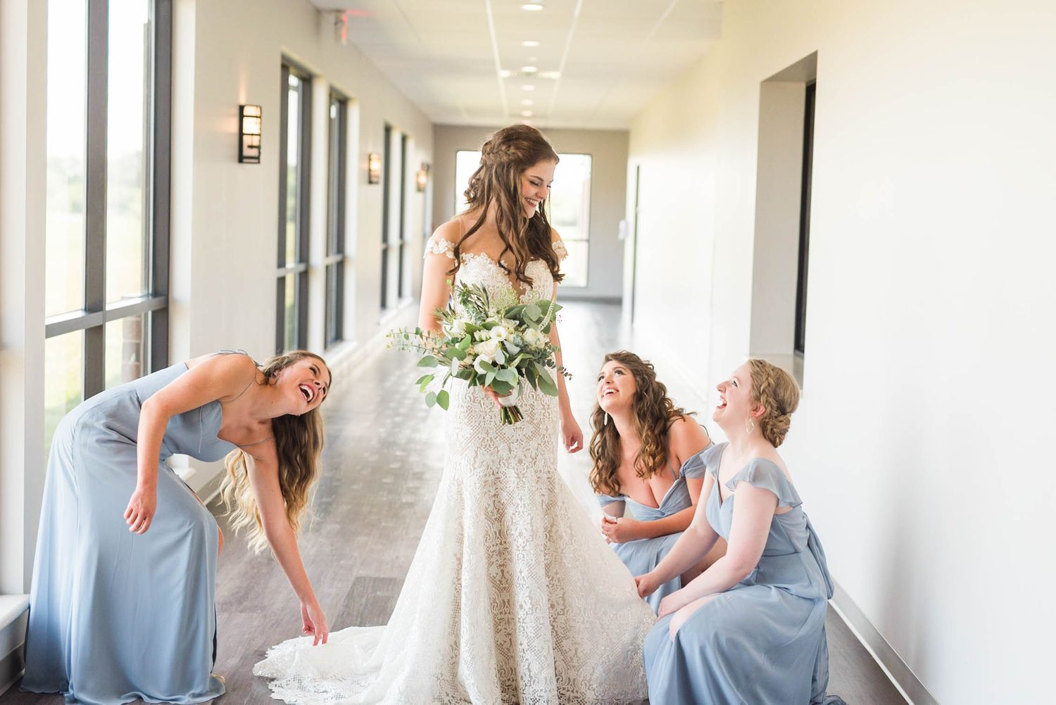 Bride and bridesmaids portraits
