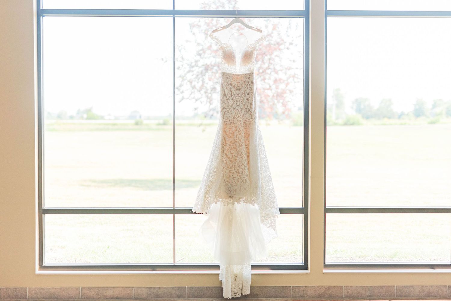 Gorgeous window wedding dress