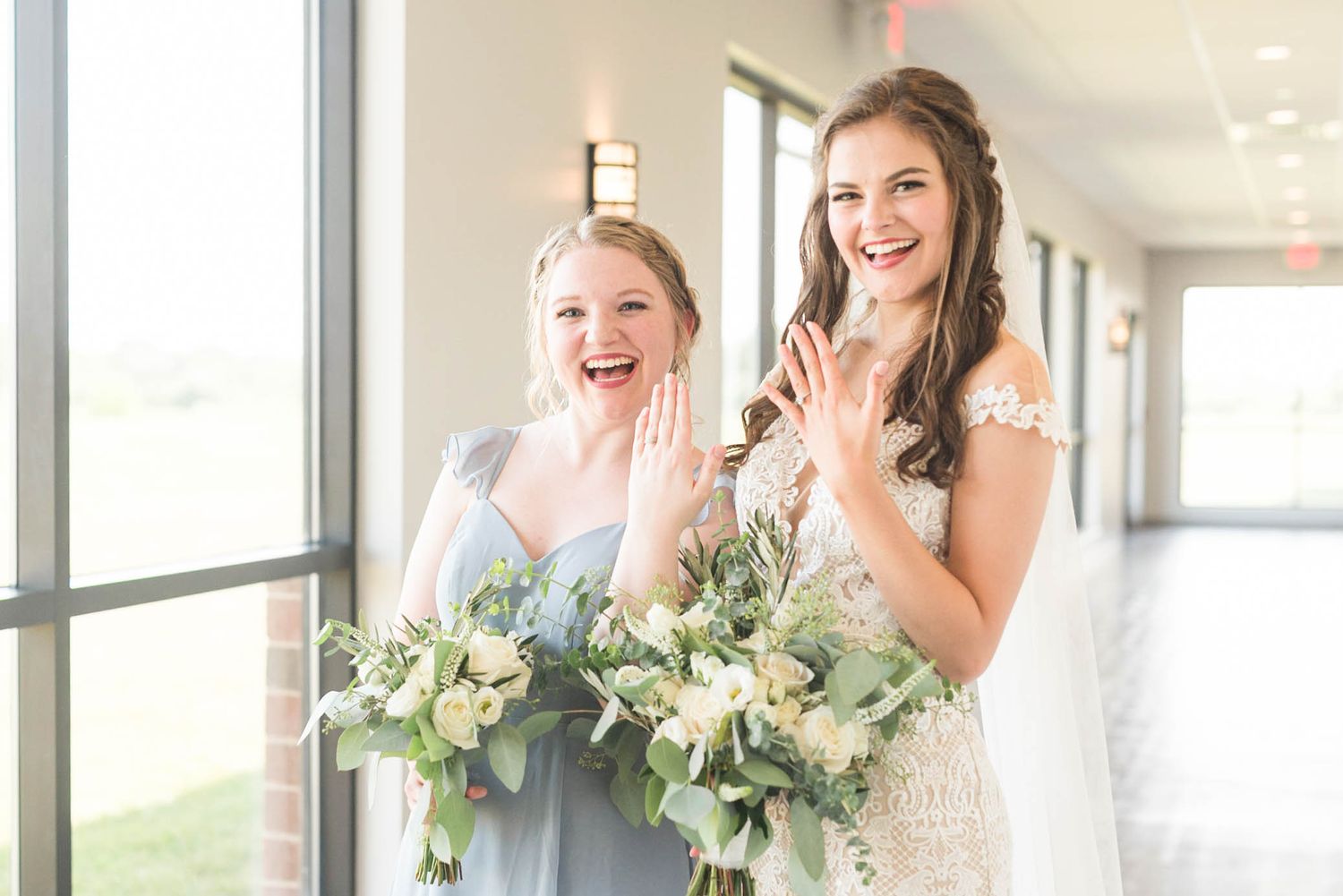 Bride with maid of honor
