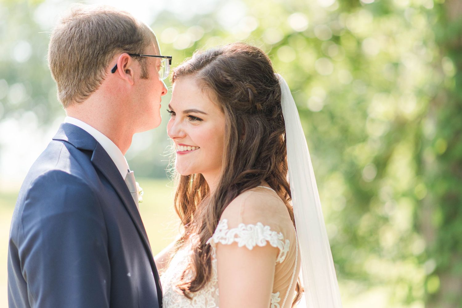Bride and groom wedding day portraits