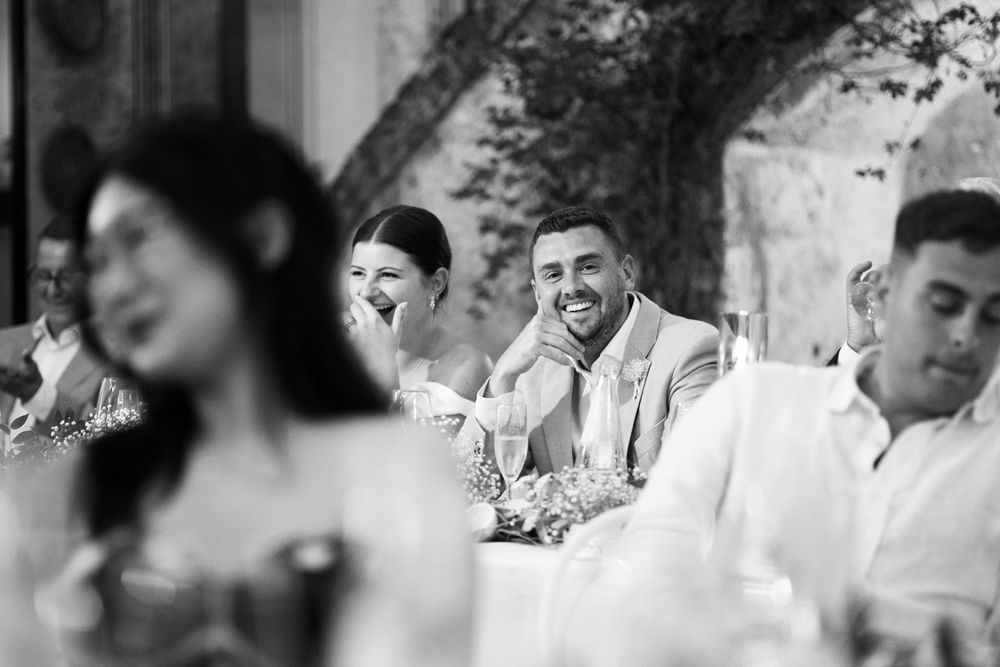 Bride and groom at head table